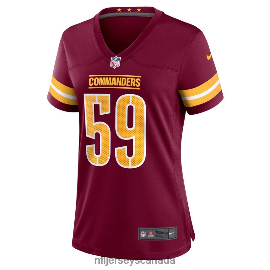 Women Washington Commanders Jon Bostic Nike Burgundy Game Player Jersey Clothing NFL TBXFR66688