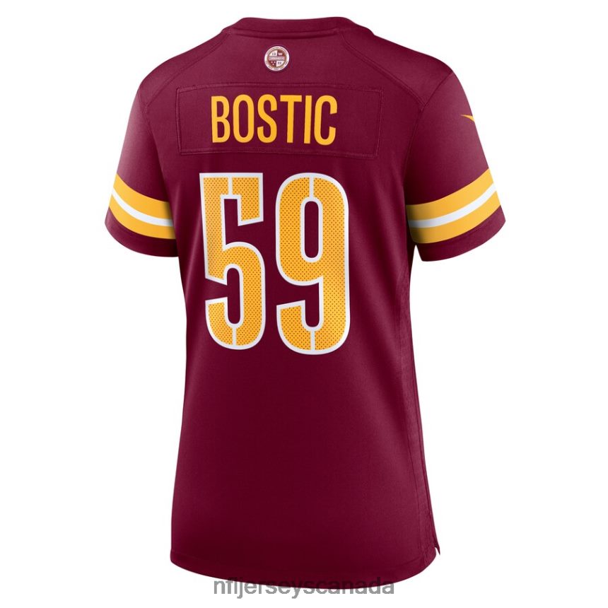 Women Washington Commanders Jon Bostic Nike Burgundy Game Player Jersey Clothing NFL TBXFR66688