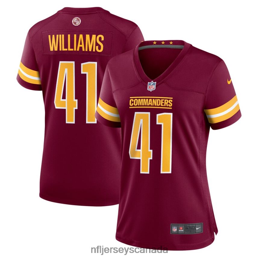 Women Washington Commanders Jonathan Williams Nike Burgundy Game Jersey Clothing NFL TBXFR66886