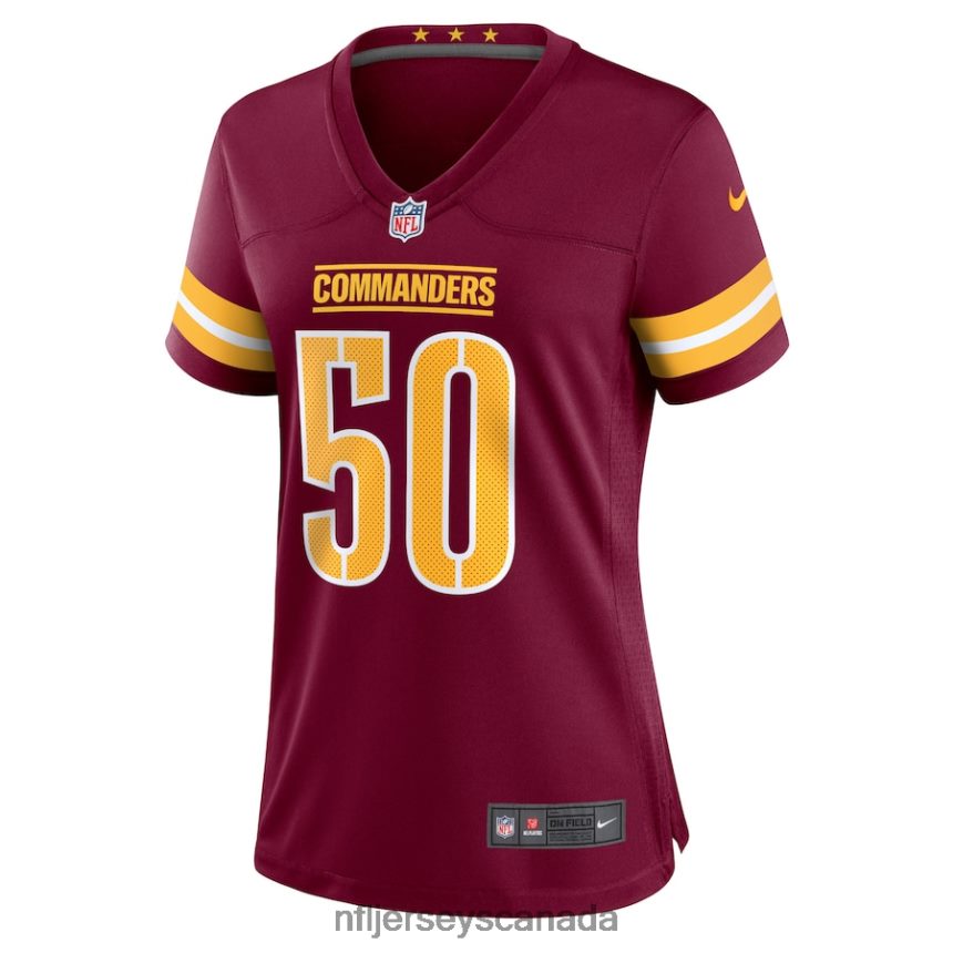 Women Washington Commanders Nathan Gerry Nike Burgundy Home Game Player Jersey Clothing NFL TBXFR64751