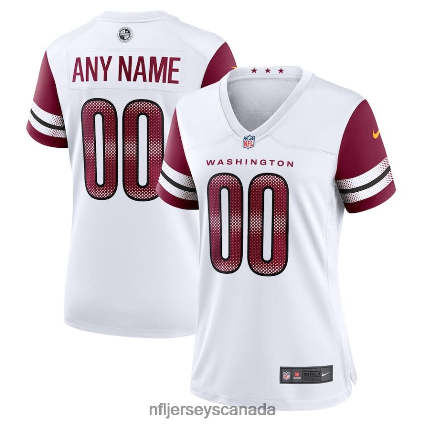 Women Washington Commanders Nike White Game Custom Player Jersey Clothing NFL TBXFR62992