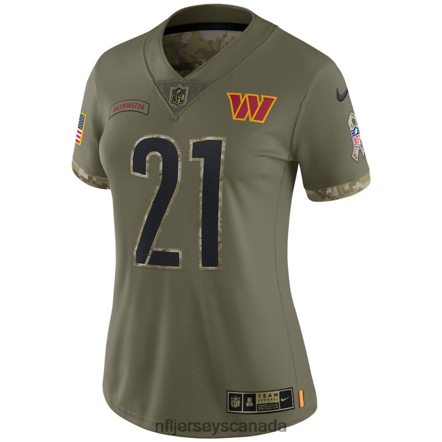 Women Washington Commanders Sean Taylor Nike Olive 2022 Salute To Service Retired Player Limited Jersey Clothing NFL TBXFR66934