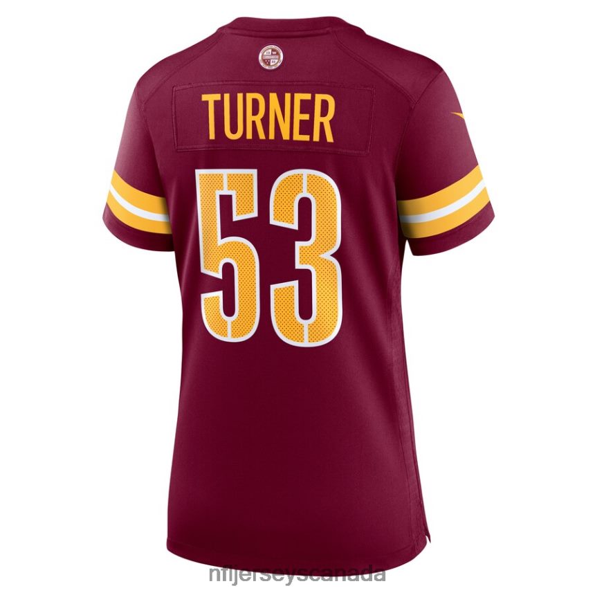 Women Washington Commanders Trai Turner Nike Burgundy Player Game Jersey Clothing NFL TBXFR65644