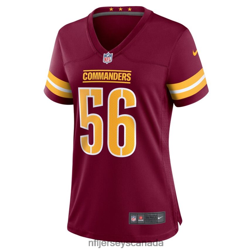 Women Washington Commanders Will Bradley-King Nike Burgundy Game Player Jersey Clothing NFL TBXFR66836