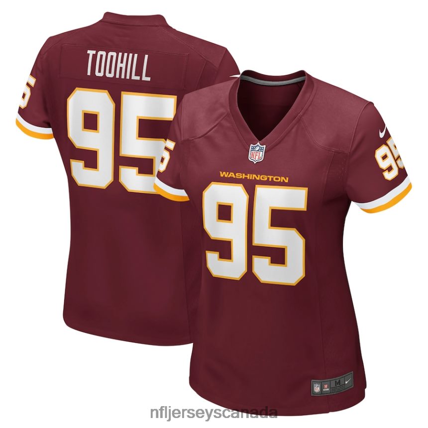 Women Washington Football Team Casey Toohill Nike Burgundy Game Jersey Clothing NFL TBXFR65942