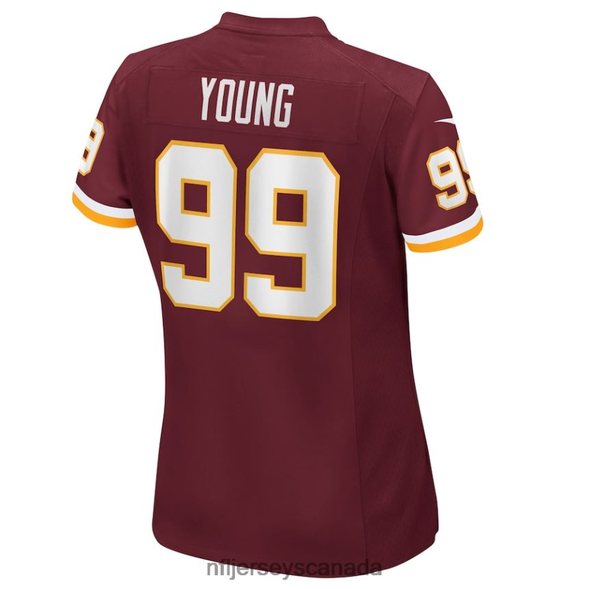 Women Washington Football Team Chase Young Nike Burgundy Game Jersey Clothing NFL TBXFR64614