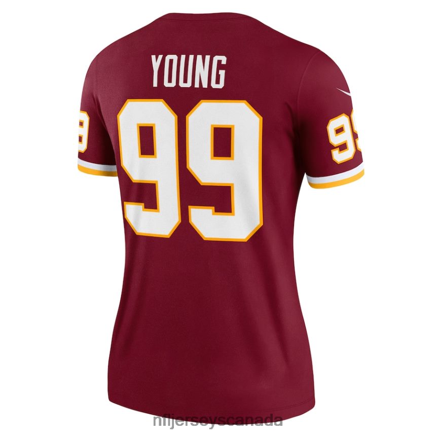 Women Washington Football Team Chase Young Nike Burgundy Legend Jersey Clothing NFL TBXFR61608