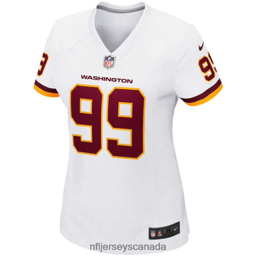 Women Washington Football Team Chase Young Nike White Game Player Jersey Clothing NFL TBXFR64181