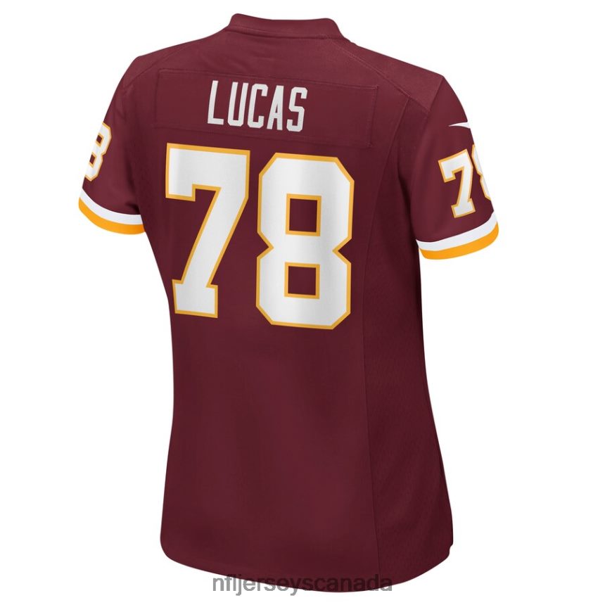 Women Washington Football Team Cornelius Lucas Nike Burgundy Game Player Jersey Clothing NFL TBXFR65898
