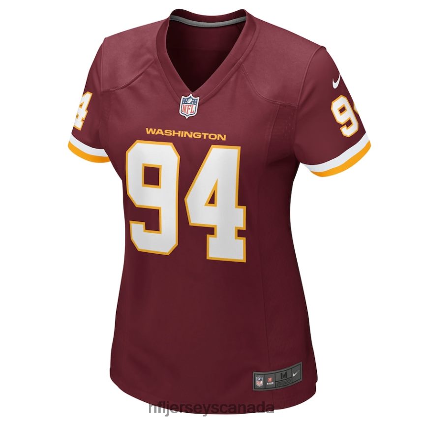 Women Washington Football Team Daron Payne Nike Burgundy Game Player Jersey Clothing NFL TBXFR65728