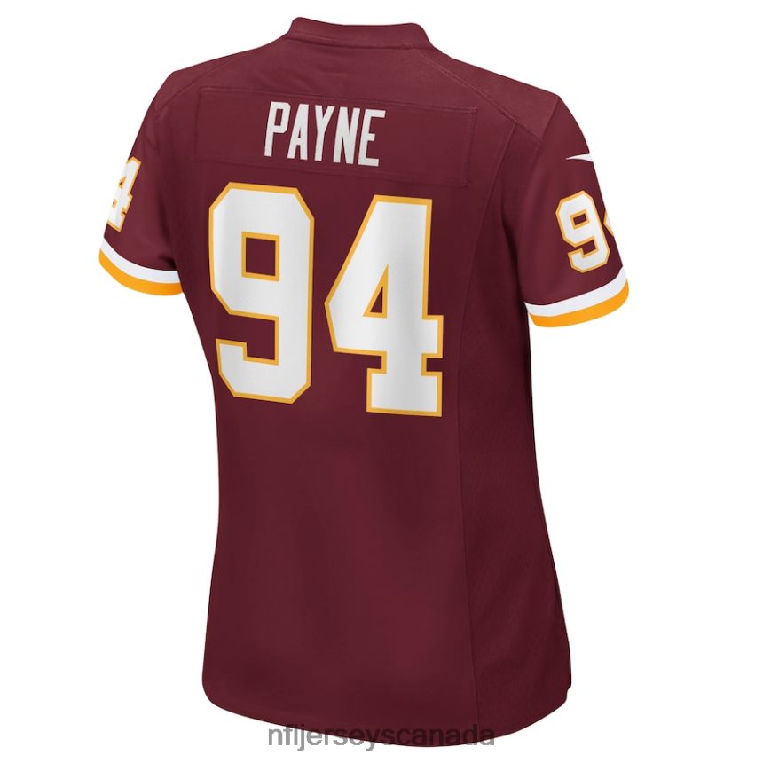 Women Washington Football Team Daron Payne Nike Burgundy Game Player Jersey Clothing NFL TBXFR65728
