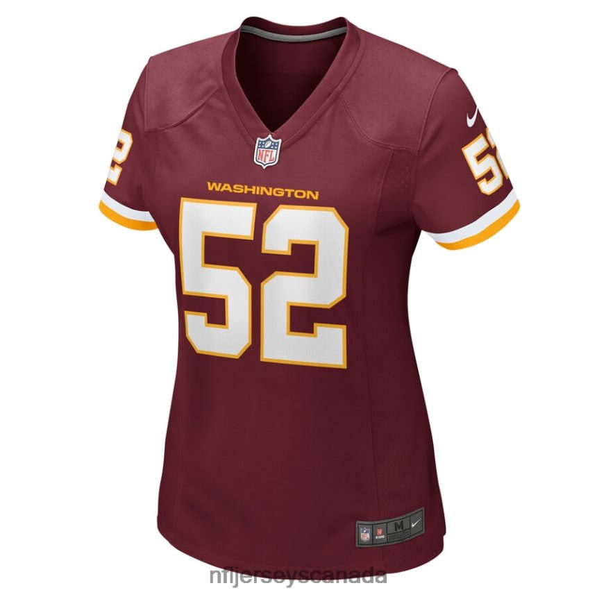 Women Washington Football Team Jamin Davis Nike Burgundy Player Game Jersey Clothing NFL TBXFR66734