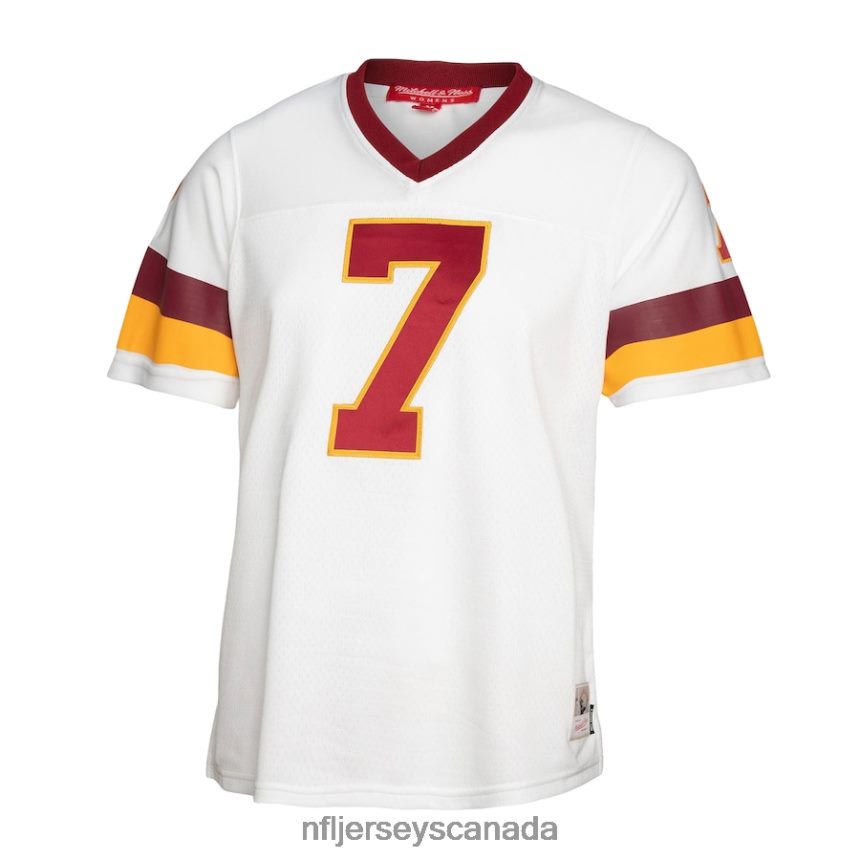 Women Washington Football Team Joe Theismann Mitchell  Ness White Legacy Replica Player Jersey Clothing NFL TBXFR64679