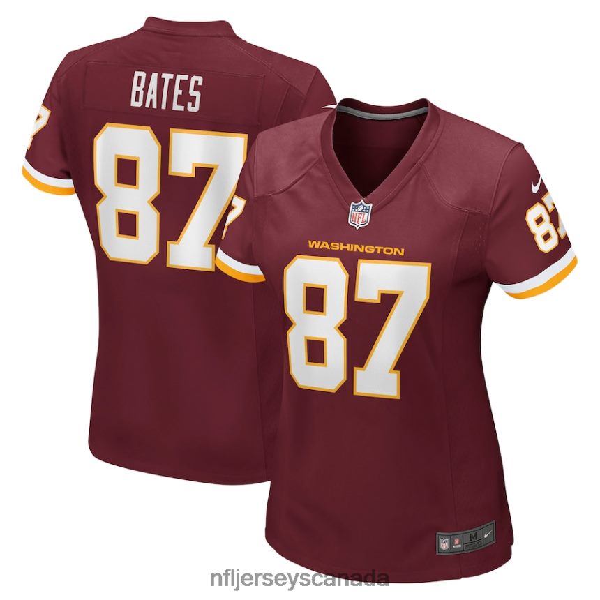 Women Washington Football Team John Bates Nike Burgundy Game Jersey Clothing NFL TBXFR66433