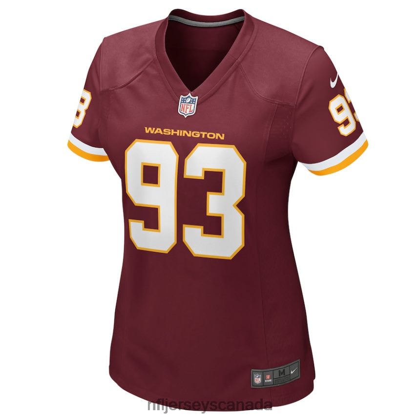 Women Washington Football Team Jonathan Allen Nike Burgundy Game Player Jersey Clothing NFL TBXFR65839
