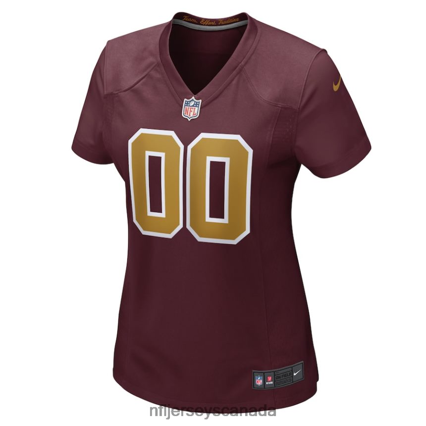 Women Washington Football Team Nike Burgundy Alternate Custom Jersey Clothing NFL TBXFR64556