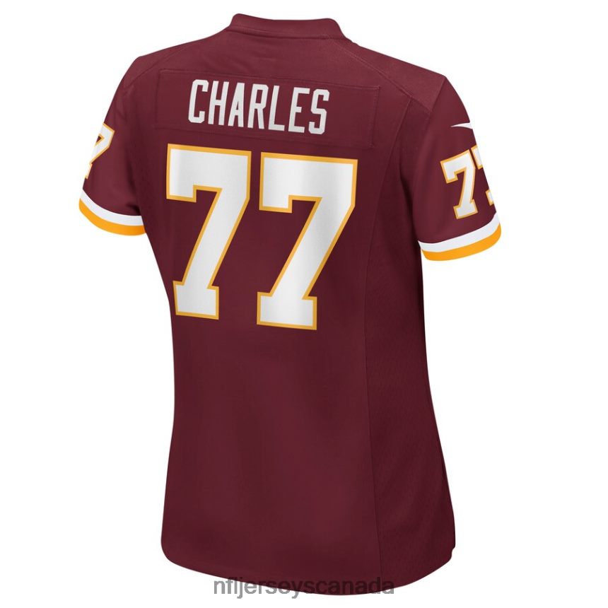 Women Washington Football Team Saahdiq Charles Nike Burgundy Game Player Jersey Clothing NFL TBXFR66669