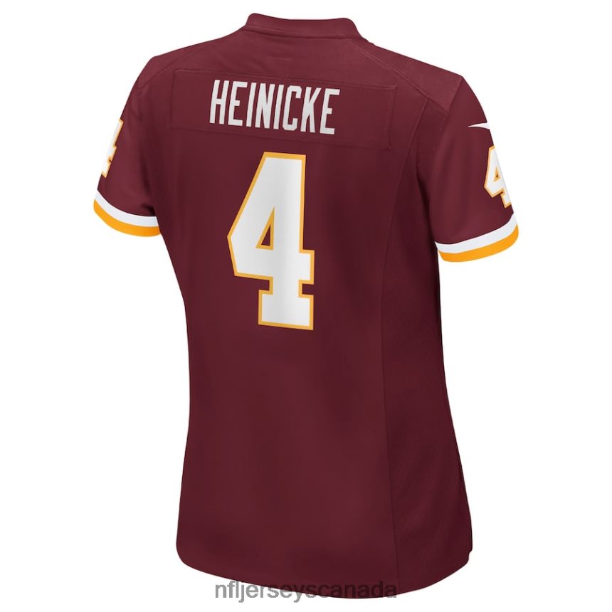 Women Washington Football Team Taylor Heinicke Nike Burgundy Game Jersey Clothing NFL TBXFR61028