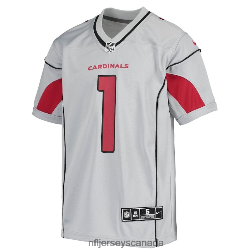 Youth Arizona Cardinals Kyler Murray Nike Silver Inverted Team Game Jersey Clothing NFL TBXFR62285