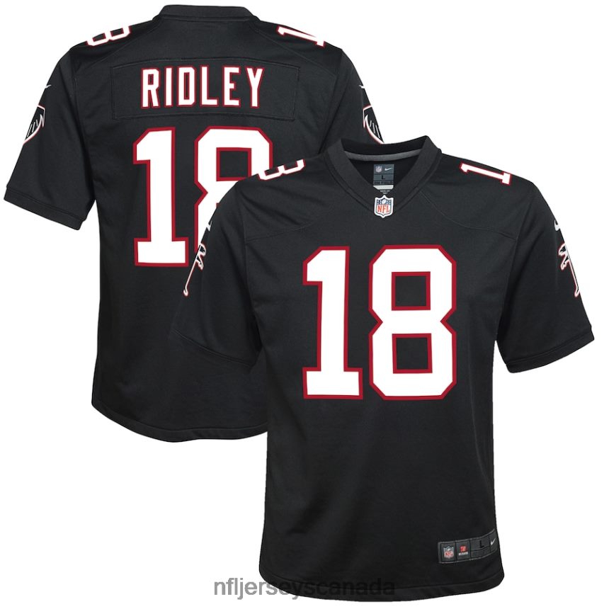 Youth Atlanta Falcons Calvin Ridley Nike Black Throwback Game Jersey Clothing NFL TBXFR63499