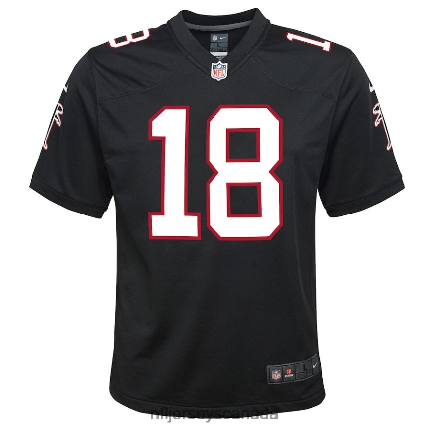 Youth Atlanta Falcons Calvin Ridley Nike Black Throwback Game Jersey Clothing NFL TBXFR63499