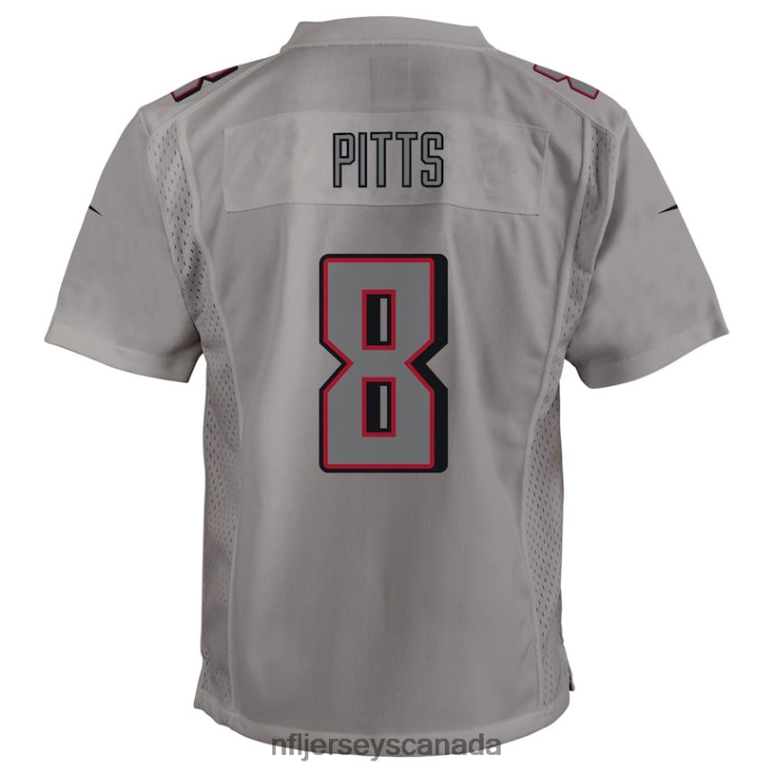 Youth Atlanta Falcons Kyle Pitts Nike Gray Atmosphere Game Jersey Clothing NFL TBXFR63226