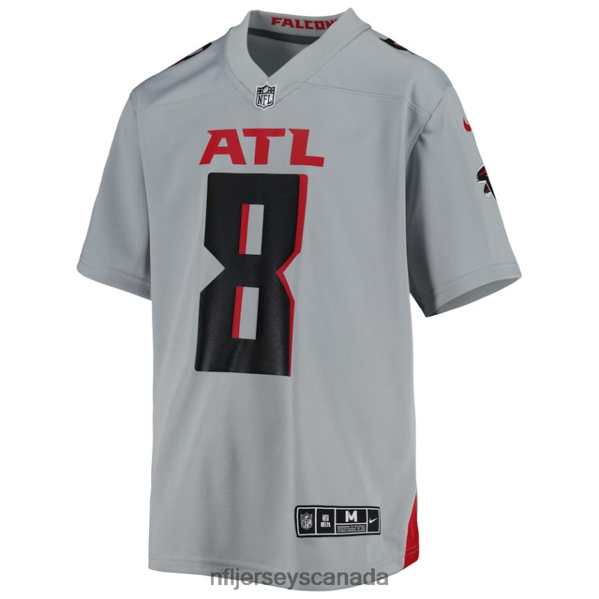 Youth Atlanta Falcons Kyle Pitts Nike Gray Inverted Game Jersey Clothing NFL TBXFR63443