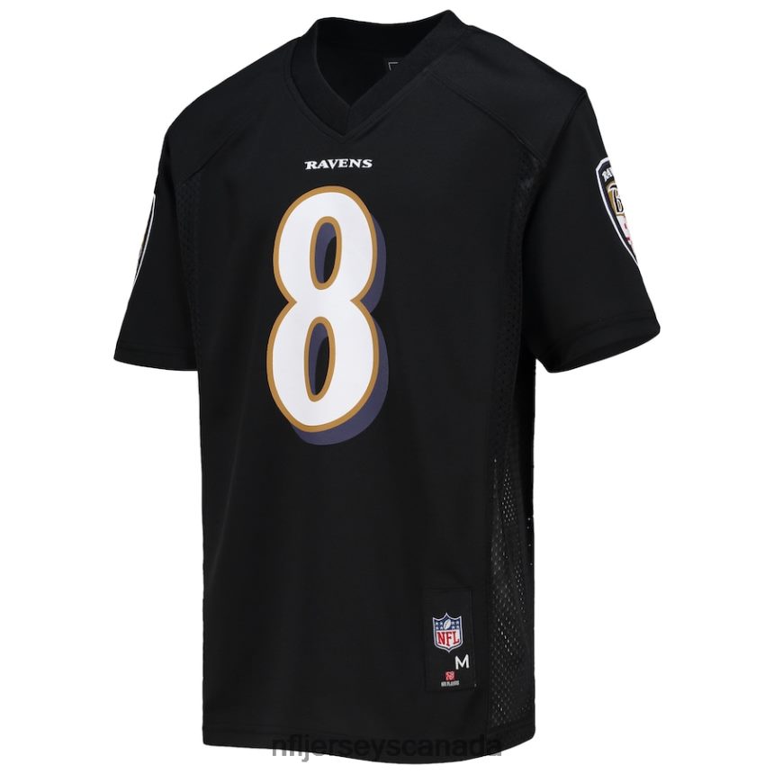 Youth Baltimore Ravens Lamar Jackson Black Replica Player Jersey Clothing NFL TBXFR62541