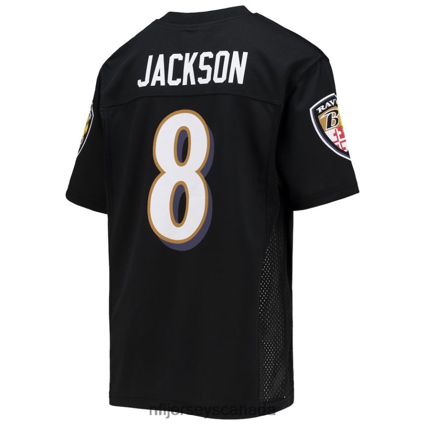 Youth Baltimore Ravens Lamar Jackson Black Replica Player Jersey Clothing NFL TBXFR62541