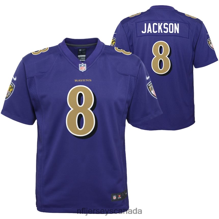 Youth Baltimore Ravens Lamar Jackson Nike Purple Color Rush Player Game Jersey Clothing NFL TBXFR61093