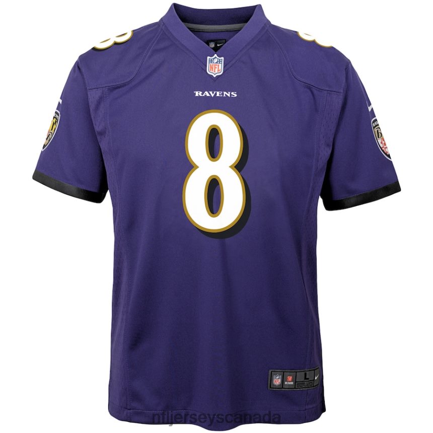 Youth Baltimore Ravens Lamar Jackson Nike Purple Game Jersey Clothing NFL TBXFR6255