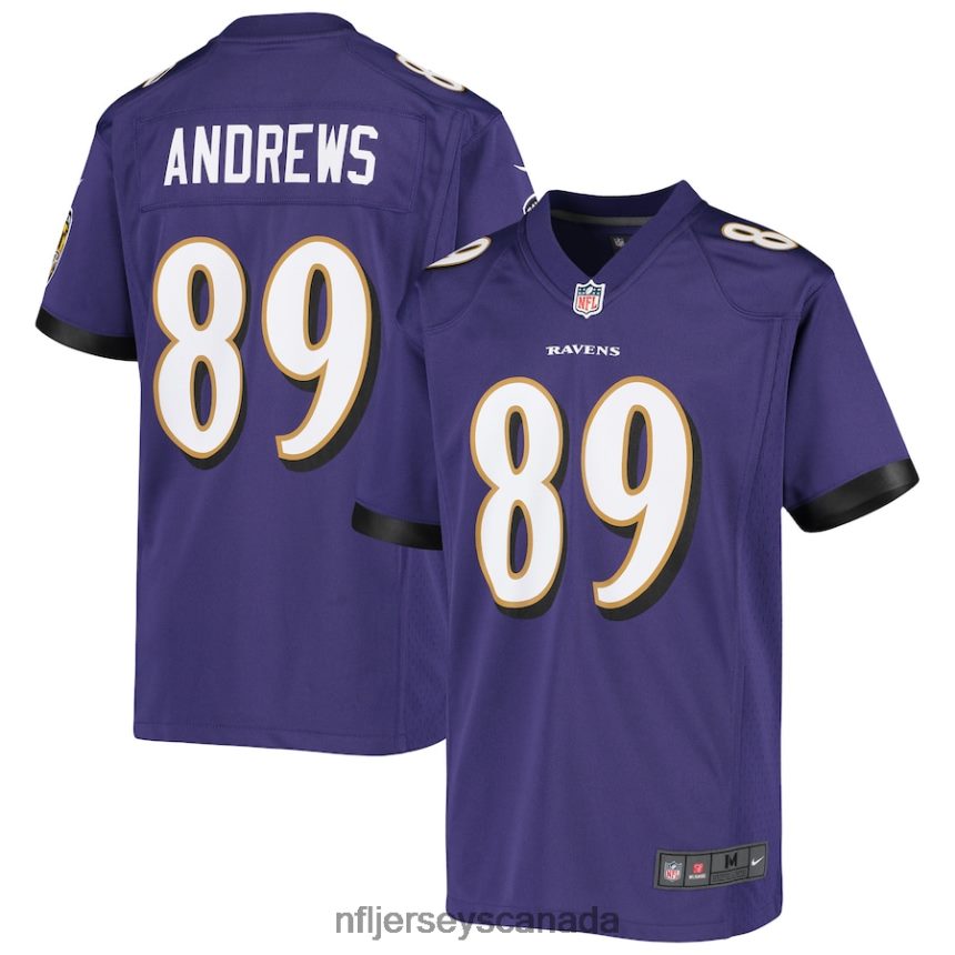 Youth Baltimore Ravens Mark Andrews Nike Purple Game Jersey Clothing NFL TBXFR61844