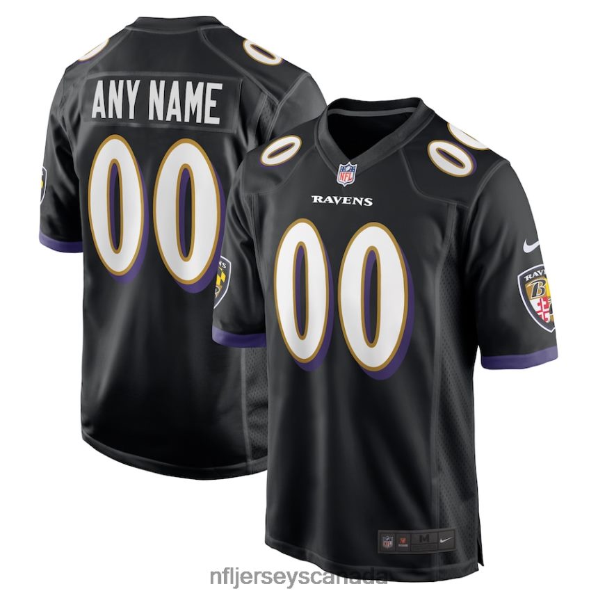 Youth Baltimore Ravens Nike Black Game Custom Jersey Clothing NFL TBXFR61580