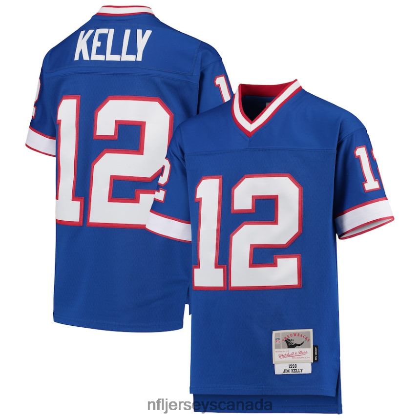 Youth Buffalo Bills Jim Kelly Mitchell  Ness Royal 1990 Legacy Retired Player Jersey Clothing NFL TBXFR61547