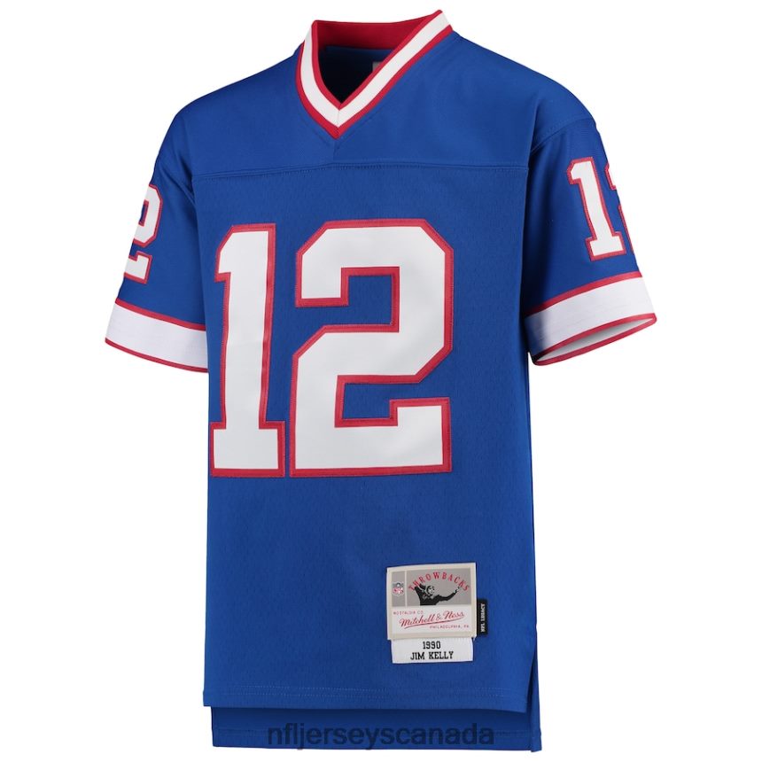 Youth Buffalo Bills Jim Kelly Mitchell  Ness Royal 1990 Legacy Retired Player Jersey Clothing NFL TBXFR61547