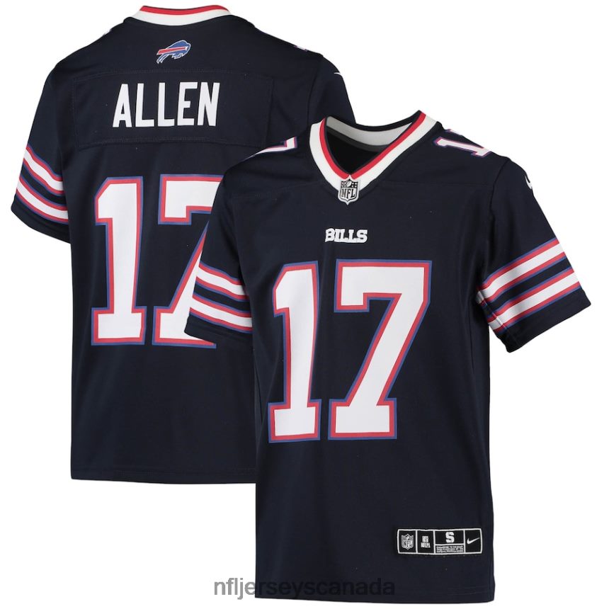 Youth Buffalo Bills Josh Allen Nike Navy Inverted Team Game Jersey Clothing NFL TBXFR6714