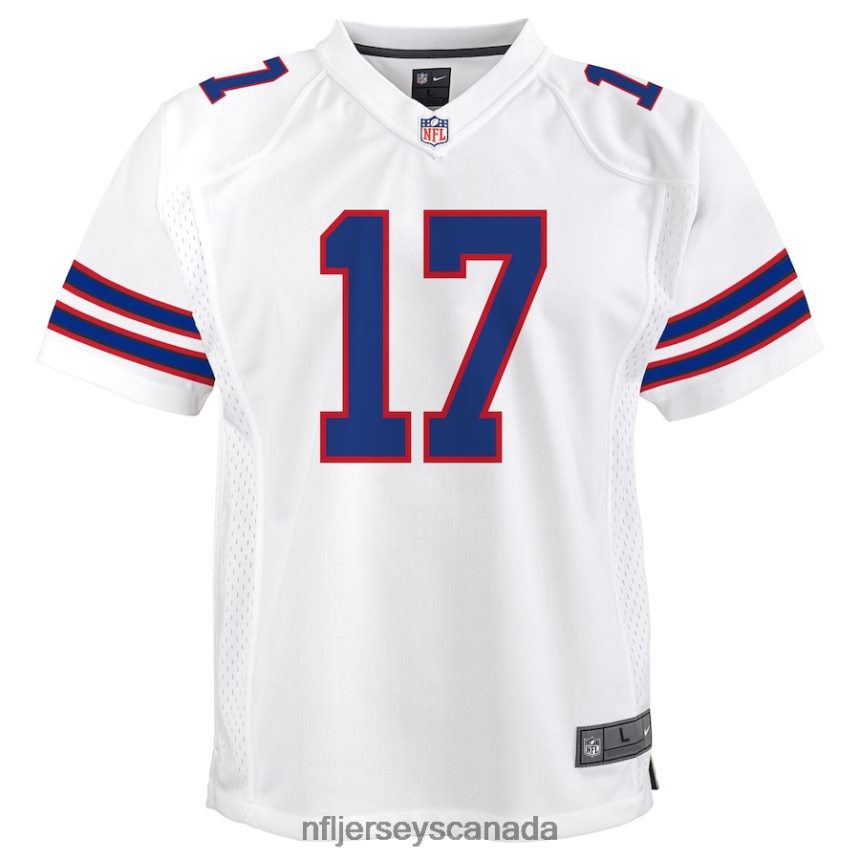 Youth Buffalo Bills Josh Allen Nike White Game Player Jersey Clothing NFL TBXFR61140