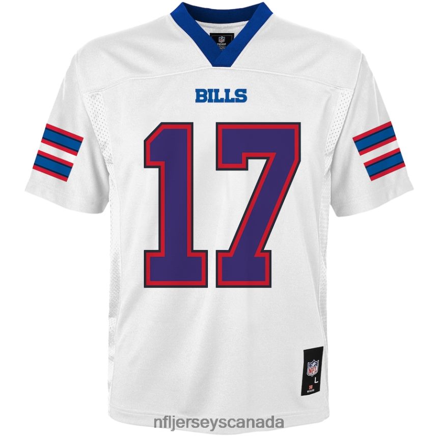 Youth Buffalo Bills Josh Allen White Replica Player Jersey Clothing NFL TBXFR6344