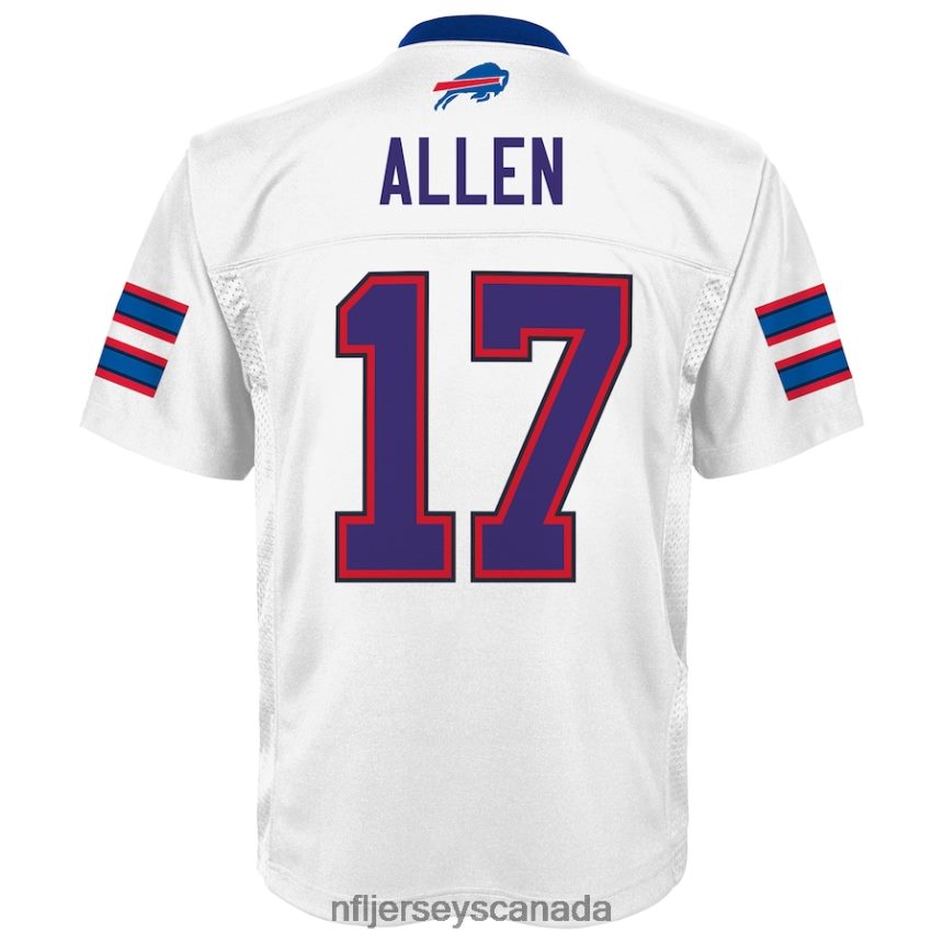 Youth Buffalo Bills Josh Allen White Replica Player Jersey Clothing NFL TBXFR6344