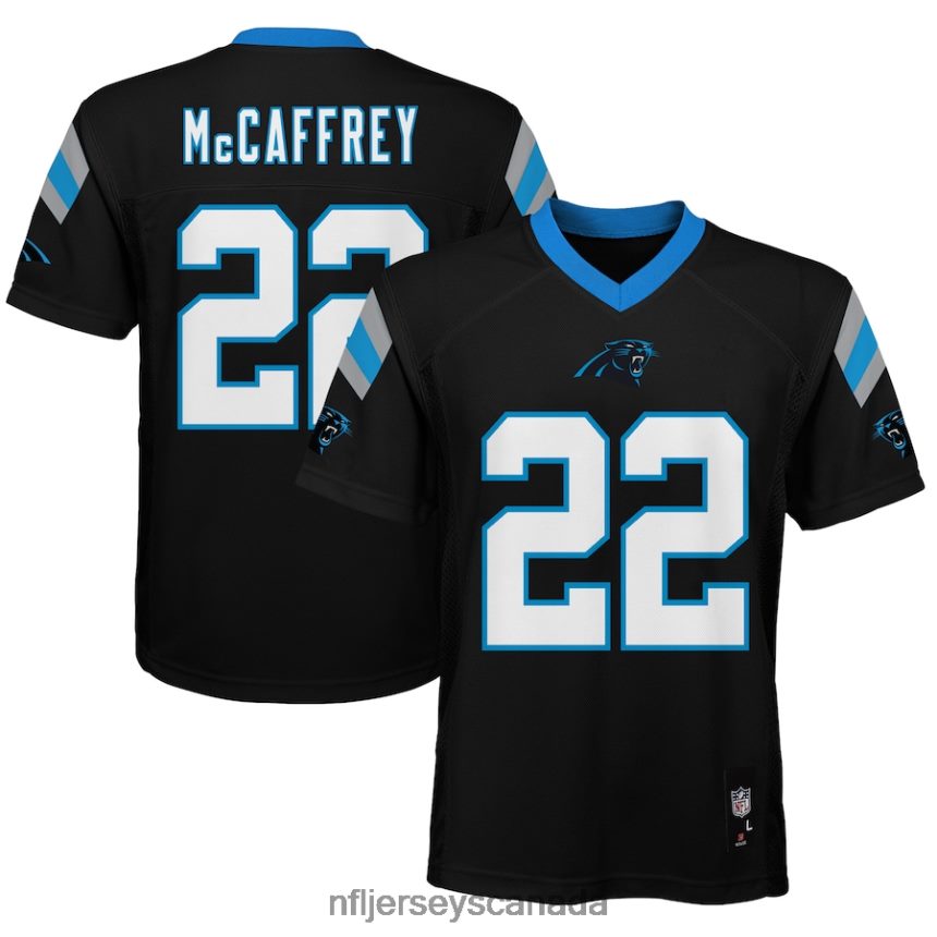 Youth Carolina Panthers Christian McCaffrey Black Replica Player Jersey Clothing NFL TBXFR61533