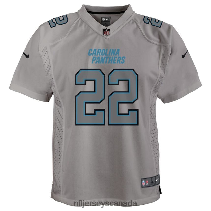 Youth Carolina Panthers Christian McCaffrey Nike Gray Atmosphere Game Jersey Clothing NFL TBXFR63142