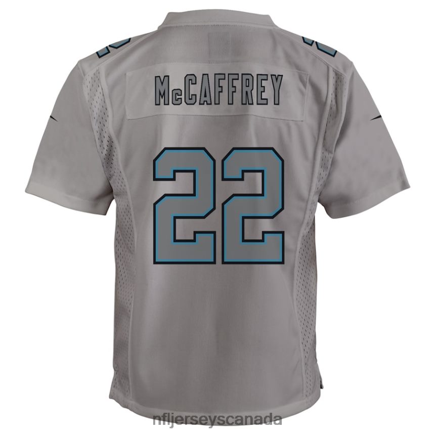 Youth Carolina Panthers Christian McCaffrey Nike Gray Atmosphere Game Jersey Clothing NFL TBXFR63142