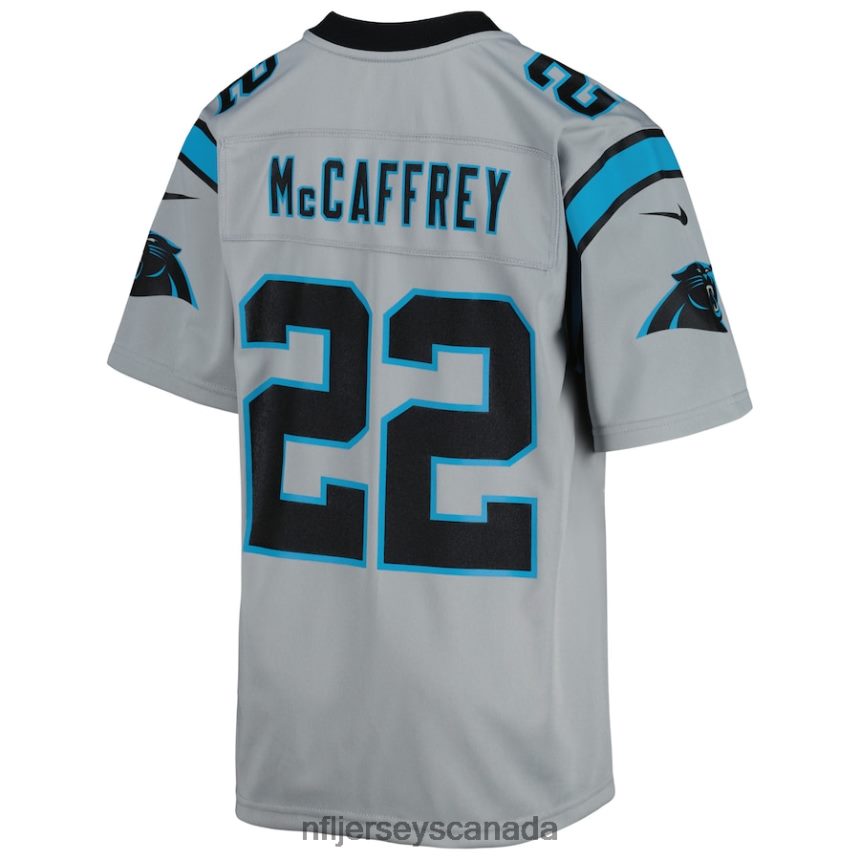 Youth Carolina Panthers Christian McCaffrey Nike Silver Inverted Team Game Jersey Clothing NFL TBXFR62785