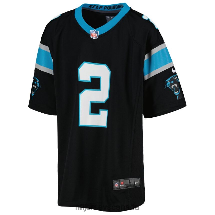 Youth Carolina Panthers DJ Moore Nike Black Game Jersey Clothing NFL TBXFR66750