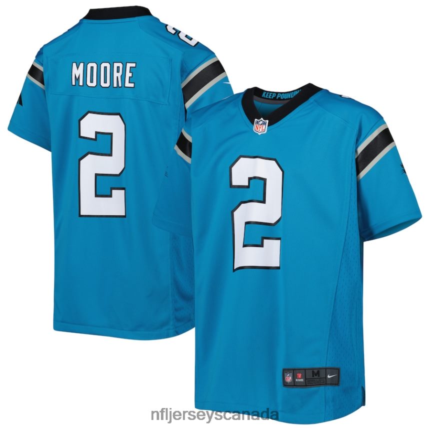 Youth Carolina Panthers DJ Moore Nike Blue Game Jersey Clothing NFL TBXFR62126
