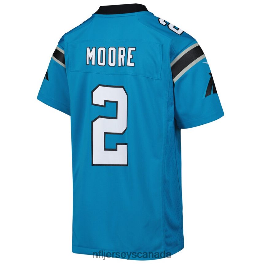 Youth Carolina Panthers DJ Moore Nike Blue Game Jersey Clothing NFL TBXFR62126