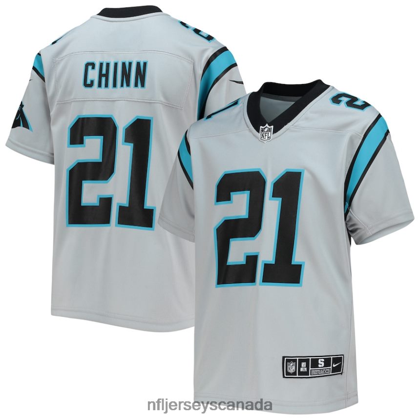 Youth Carolina Panthers Jeremy Chinn Nike Silver Inverted Team Game Jersey Clothing NFL TBXFR63135