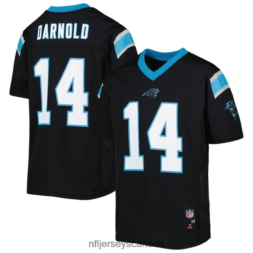 Youth Carolina Panthers Sam Darnold Black Replica Player Jersey Clothing NFL TBXFR62682