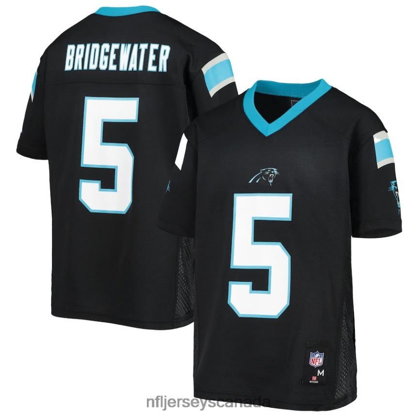Youth Carolina Panthers Teddy Bridgewater Black Replica Player Jersey Clothing NFL TBXFR63016