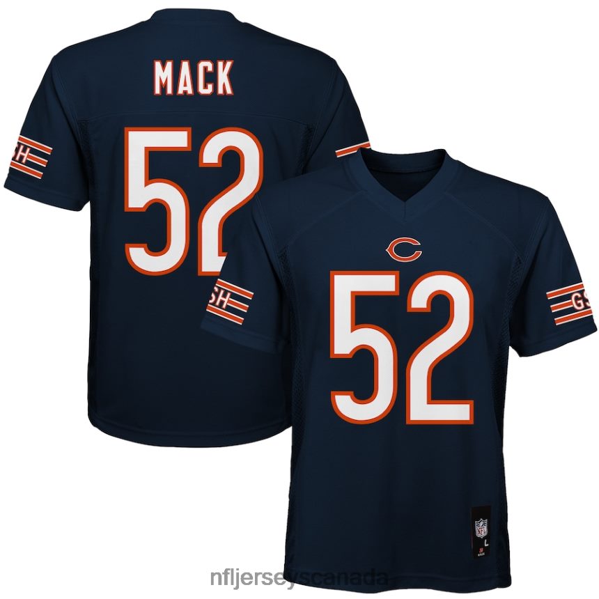 Youth Chicago Bears Khalil Mack Navy Replica Player Jersey Clothing NFL TBXFR61488